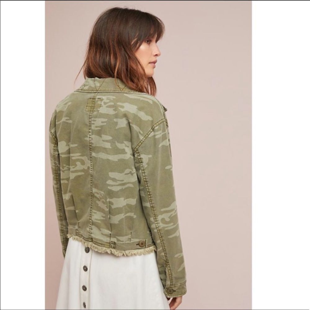 Anthropologie Camo Cropped Jacket - Picture 3 of 5